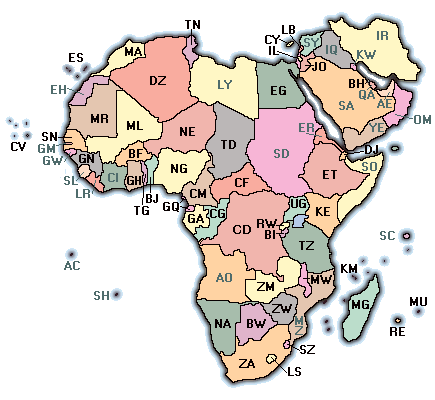 Imagemap of Africa
