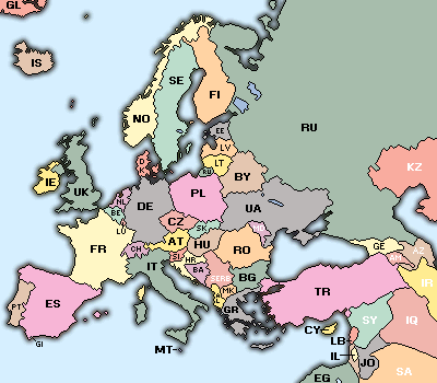 Imagemap of Europe